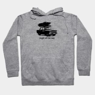 Vintage Car with Christmas Tree Hoodie